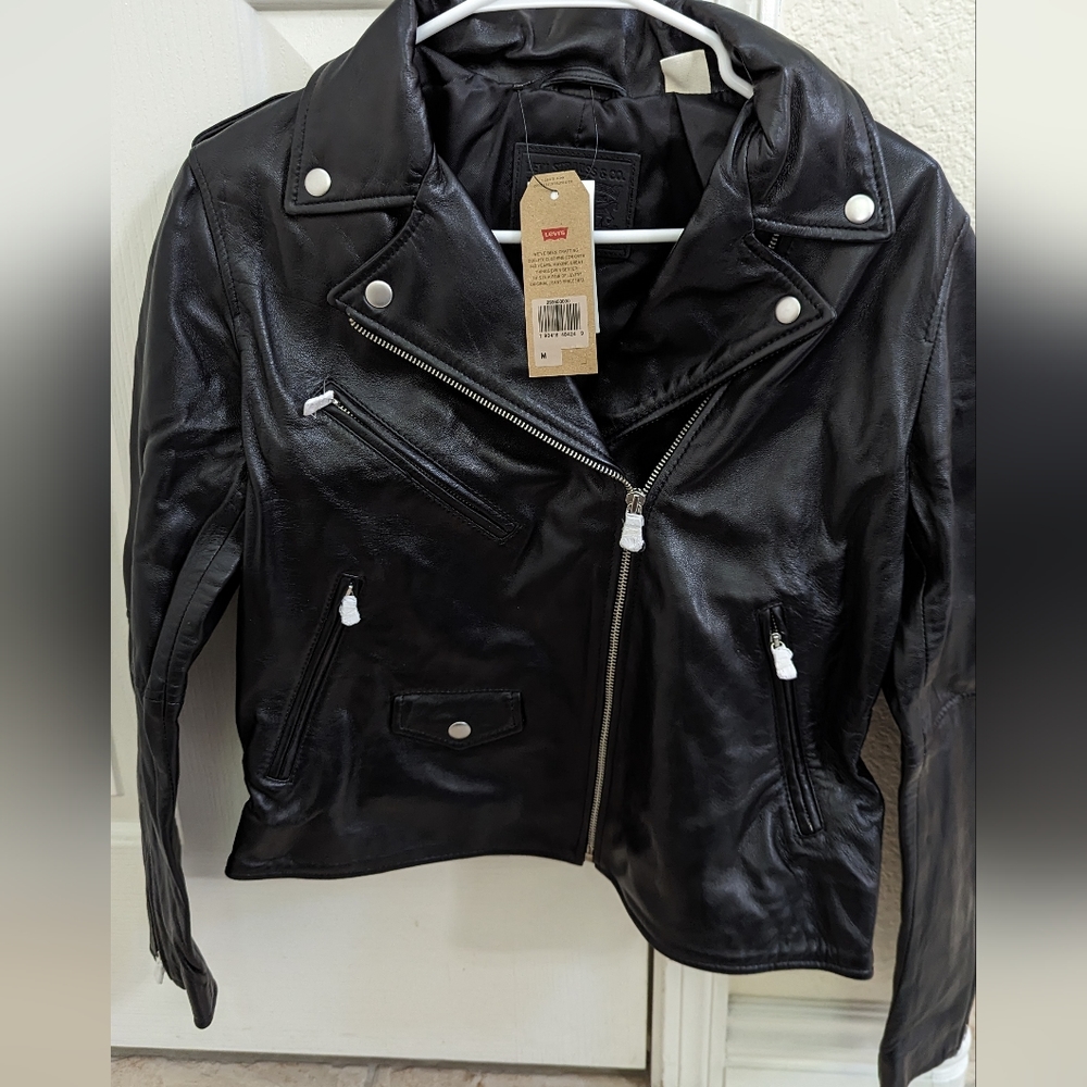 NWT Levi's Relaxed Leather Moto Jacket